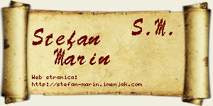Stefan Marin vizit kartica
